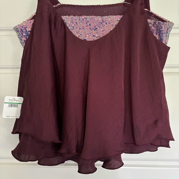 • NWT! [Free People] Sequined Layering Cami • - Picture 8 of 12